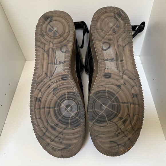 USED - Nike Air Force 1 High Premium Size 10 brand new 2012 Black/Black - Picture 3 of 5